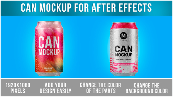 Can Mockup After Effects Template Product Promo template preview