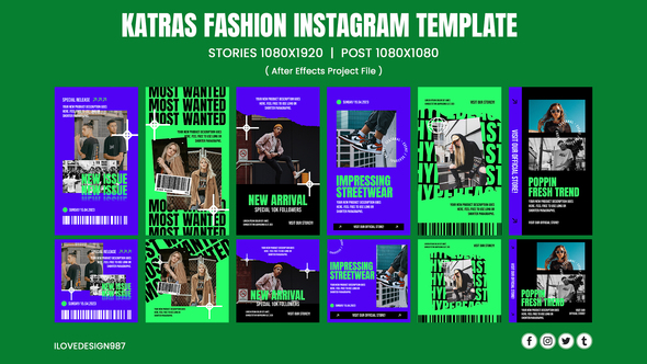 Katras Fashion Instagram Template Product Promo template preview