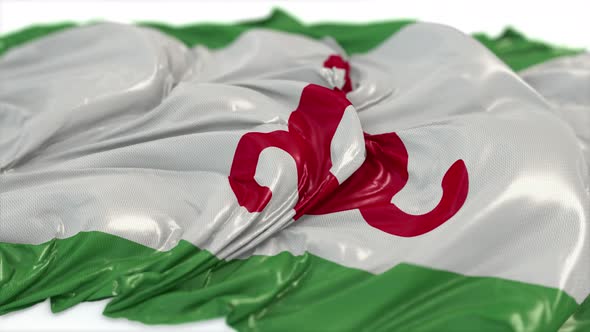 Ingushetia Flag On A White Chalkboard  alt