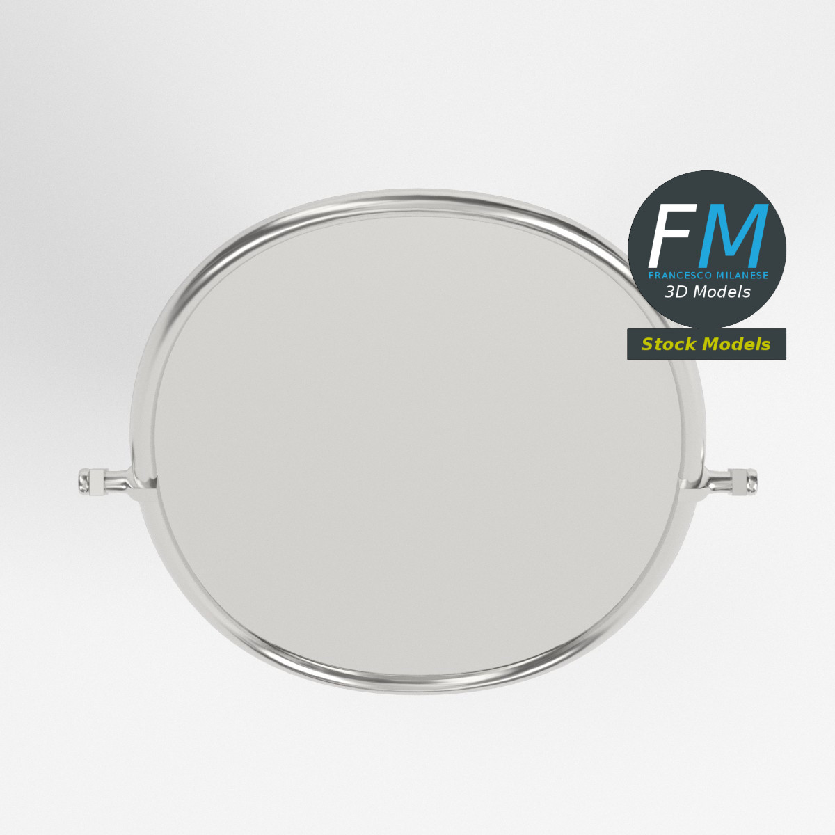 Oval tabletop mirror by 3DOcean