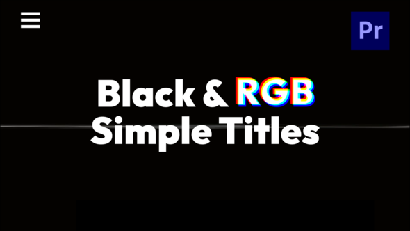 Black RGB Simple Titles