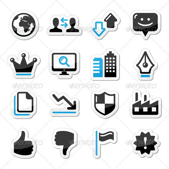 Web Internet Icons Set - Vector - Web Technology