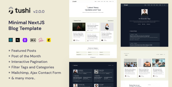 Tushi - React Nextjs Blog Template