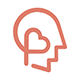 Think Love Human Head Symbol Logo