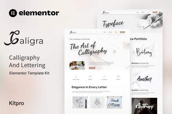 Caligra - Calligraphy & Lettering Elementor Template Kit