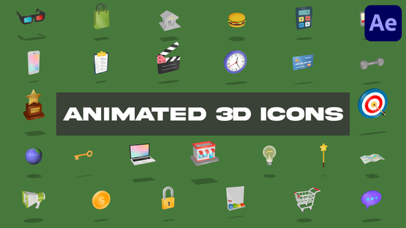 Animated 3D Icons for After Effects