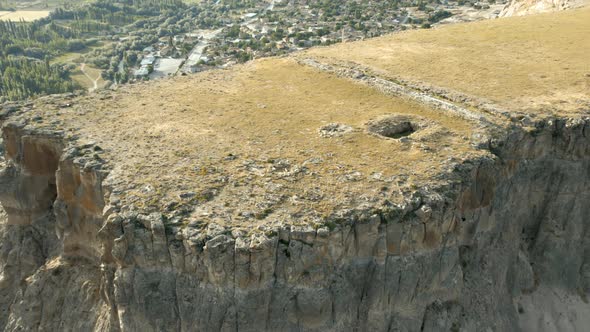 Selime Cathedral From Turkey View From Air During Sunset