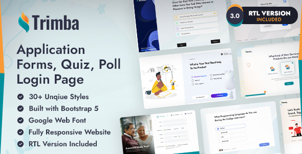 Trimba - Application Forms, Quiz, Poll, Survey & Registration Form Template