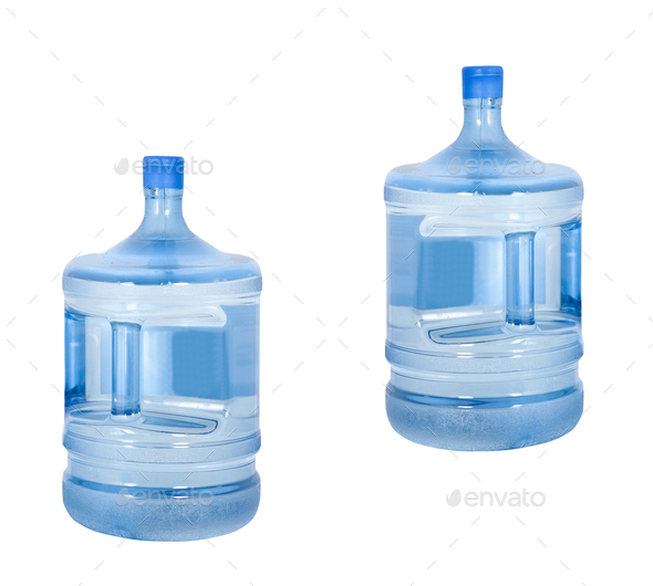 Drinking From A Giant Water Bottle - Stock Photos