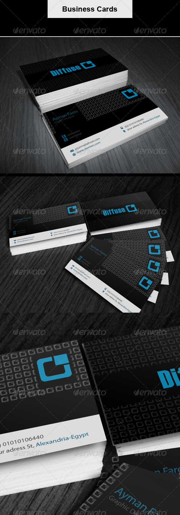 Business Card | Diffuse - Corporate Business Cards