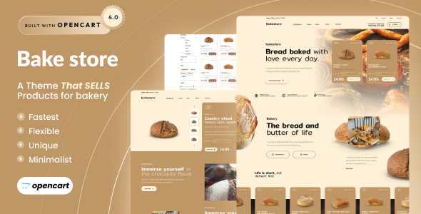 Bake Store – Opencart 4 Cakes and Sweets Store Template