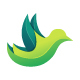 Green Bird Gradient Logo Template