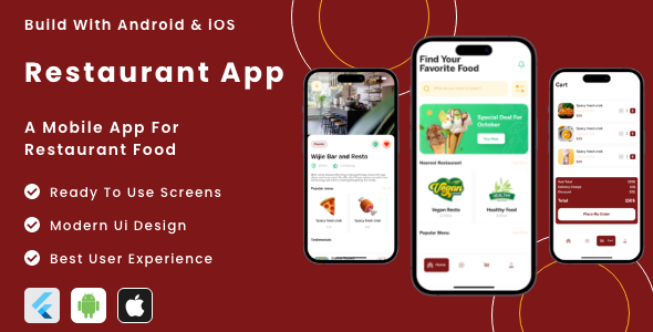 Restaurant App - Flutter Mobile App Template