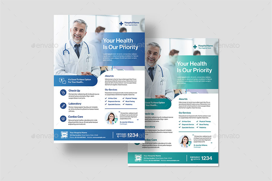 Medical / Hospital Templates Set, Print Templates | GraphicRiver