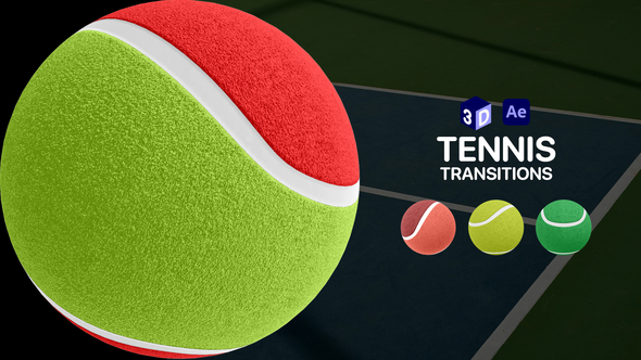 Tennis Ball Transitions for After Effects Elements template preview