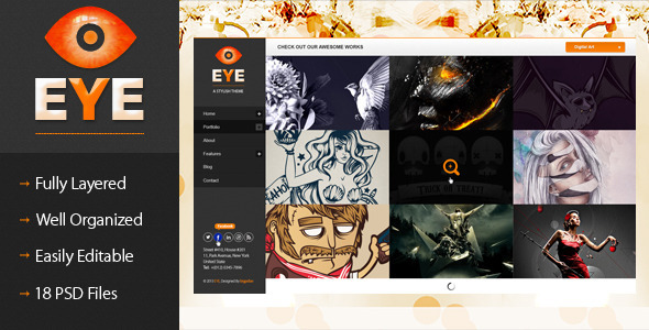 EYE - Premium PSD Template - Creative PSD Templates