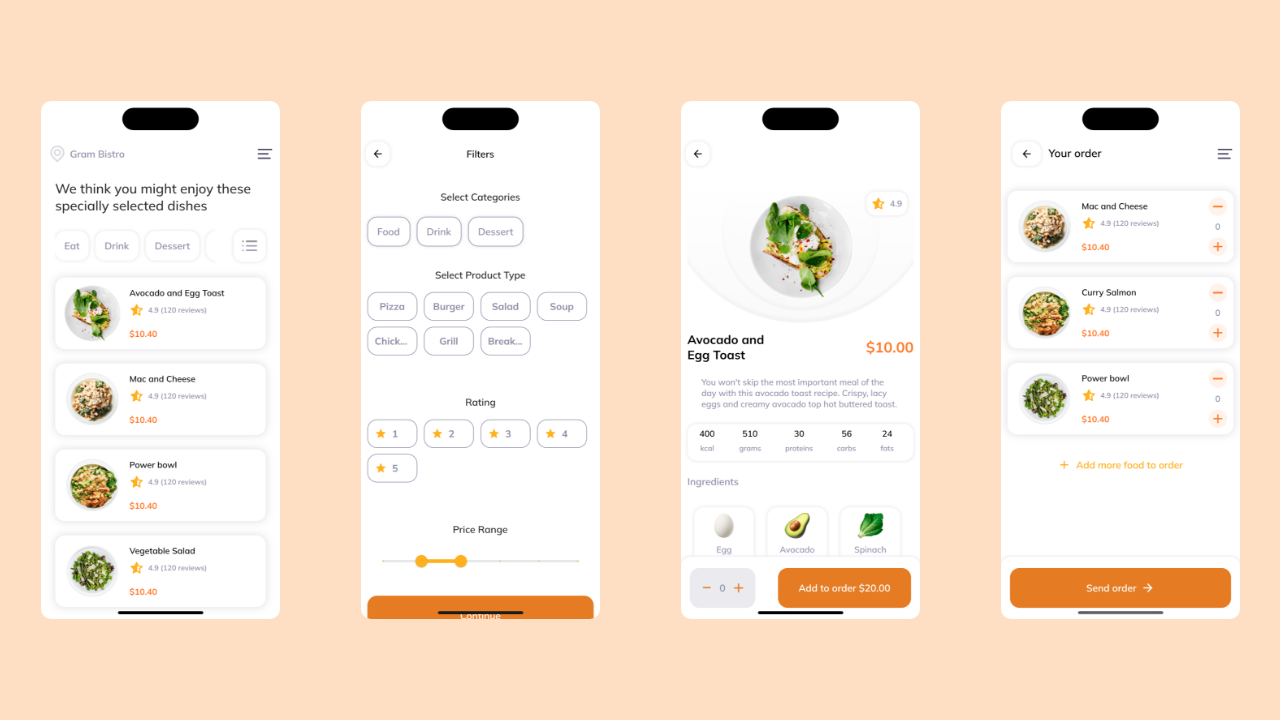 Smart Menu Food App - Flutter Mobile App Template by brixetechnology