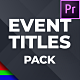 Event Titles Pack - VideoHive Item for Sale