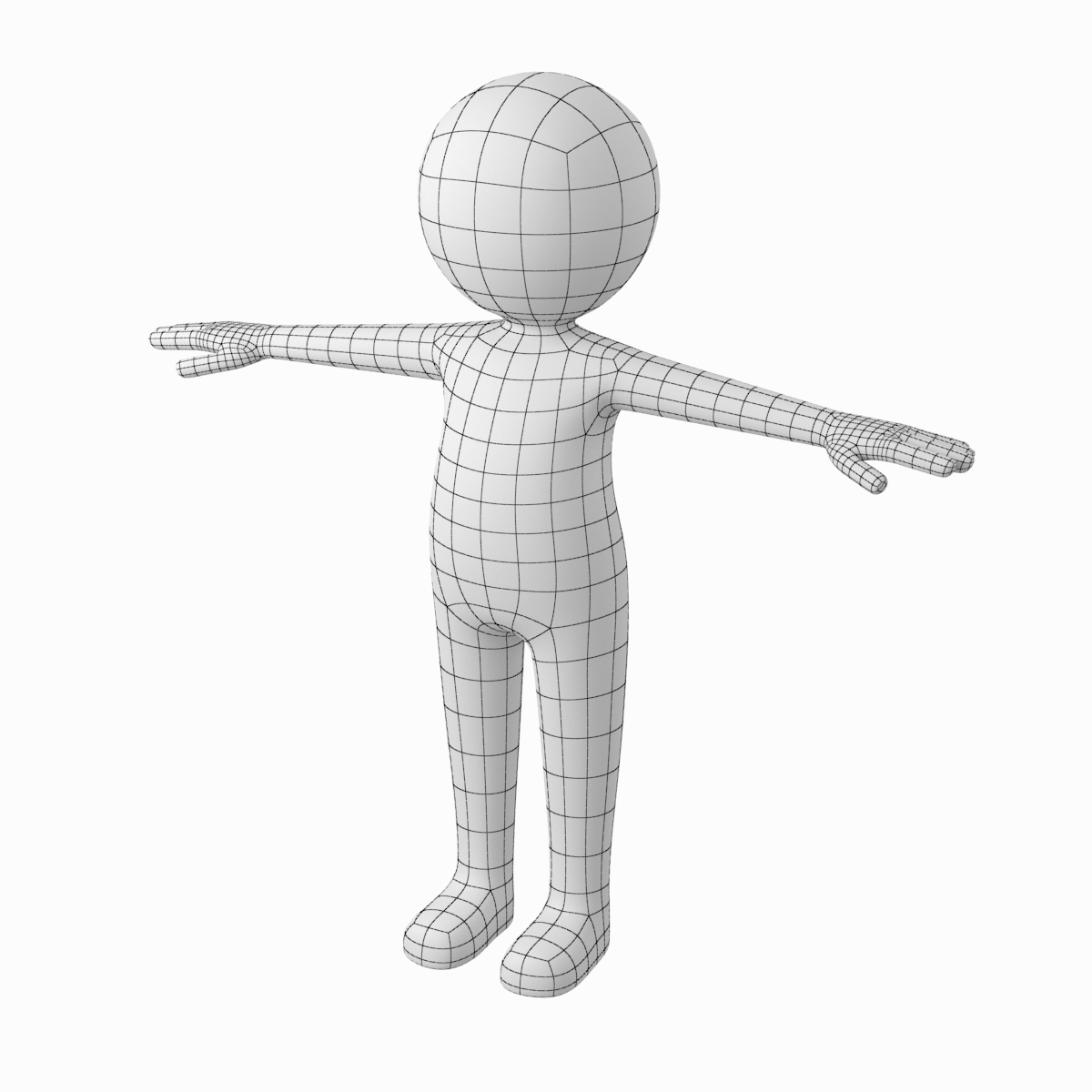 Stylized Stickman in T-Pose by valeriik