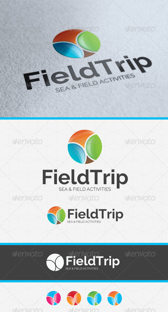 Field Trip Logo Template - Vector Abstract