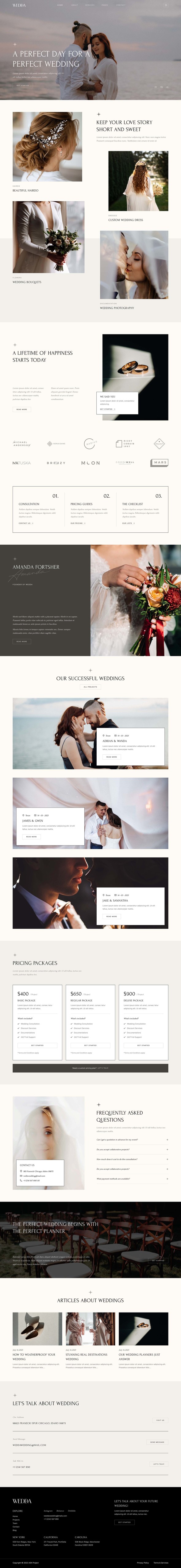 Wedda – Wedding Wedding Planner Elementor Template Kit