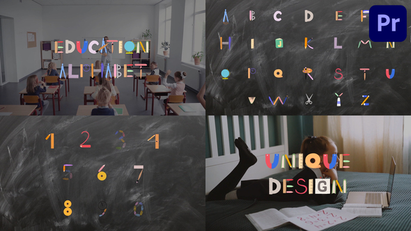Education Art Alphabet | Premiere Pro MOGRT