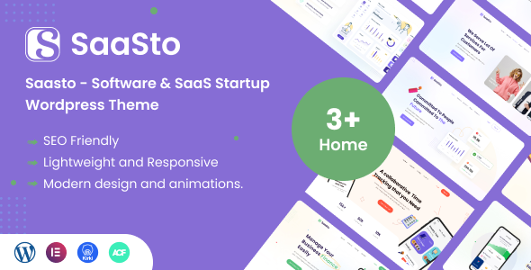 Saasto â€“ Software & SaaS Startup WordPress Theme