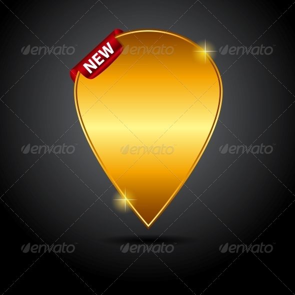 Vector Label with Red Ribbon. - Retail Commercial / Shopping