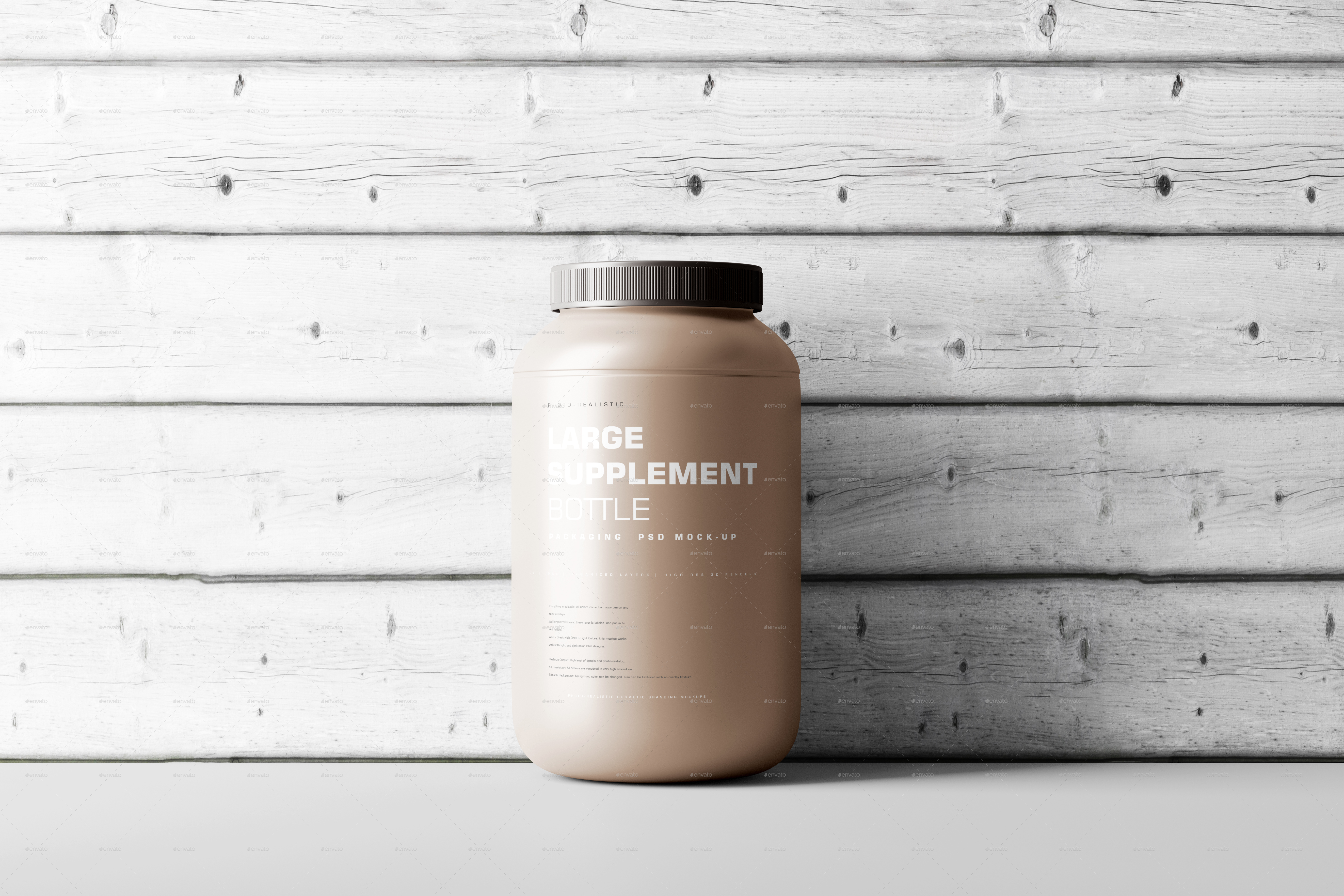 Food Supplement Plastic Jar Mockup, Product Mockups ft. container & mockup  - Envato Elements