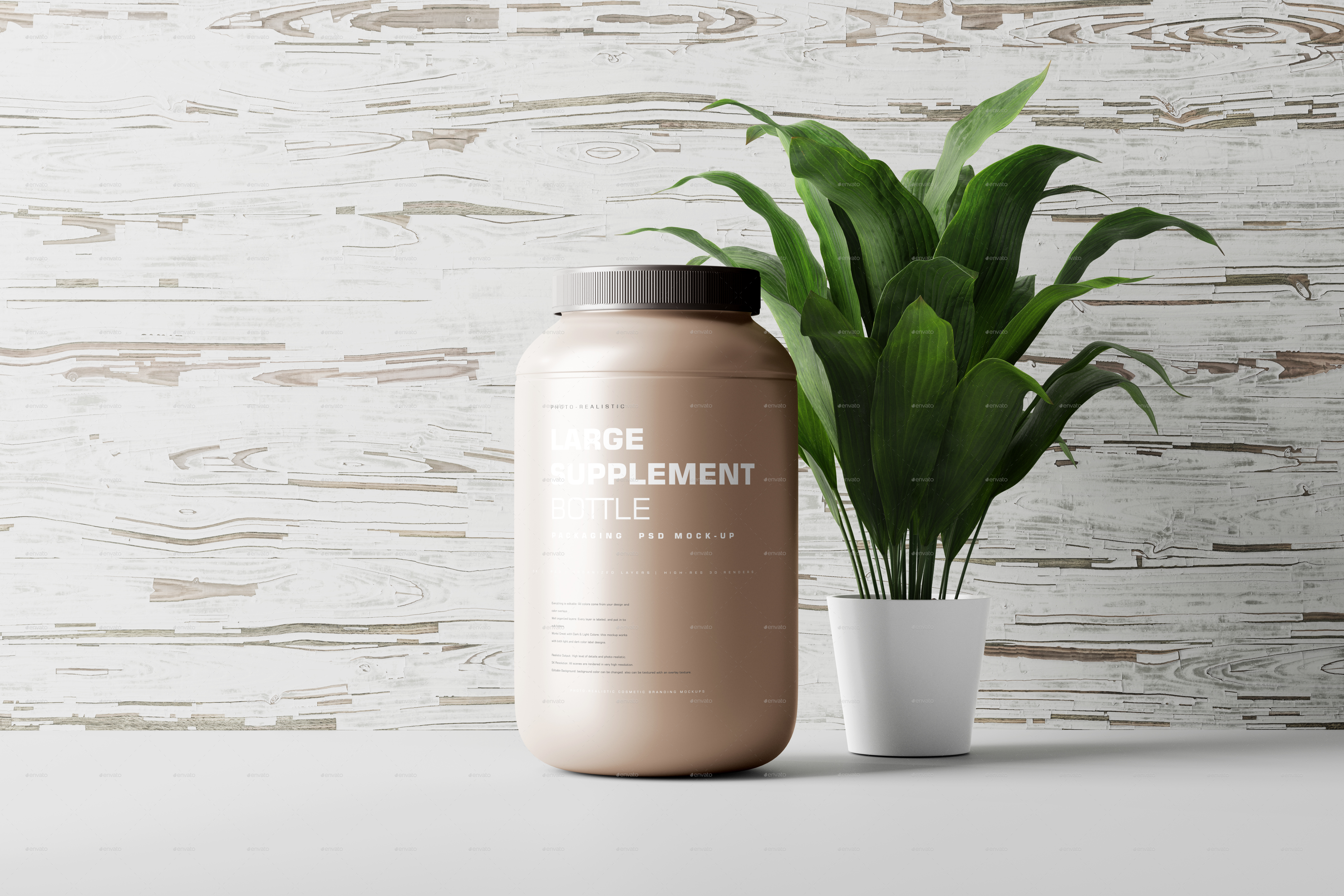 Food Supplement Plastic Jar Mockup, Product Mockups ft. container & mockup  - Envato Elements