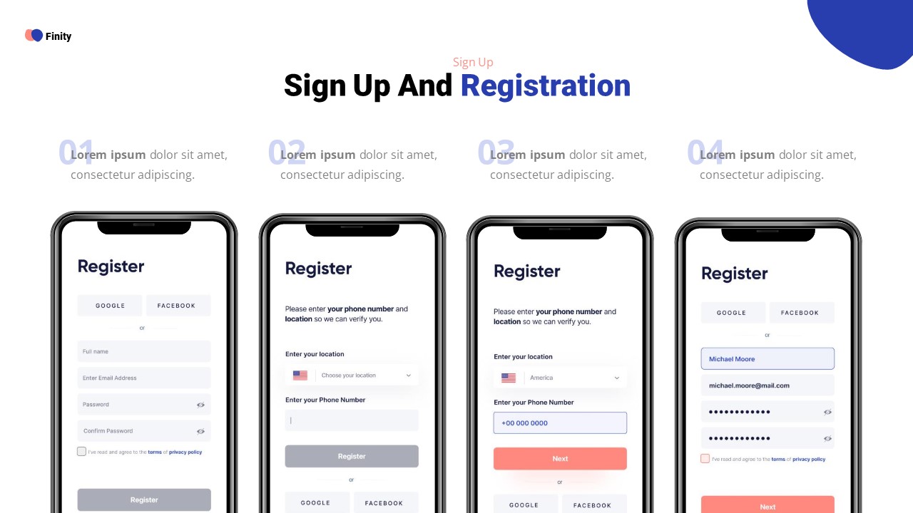 Finity - Mobile App & SAAS Keynote Template, Presentation Templates