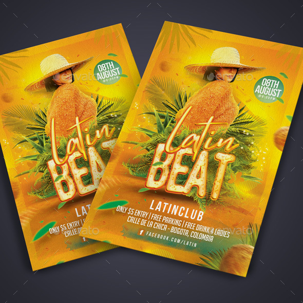 Latin Beat Flyer Template, Print Templates | GraphicRiver