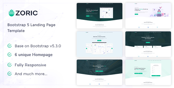 Zoric - Responsive Landing Page Template