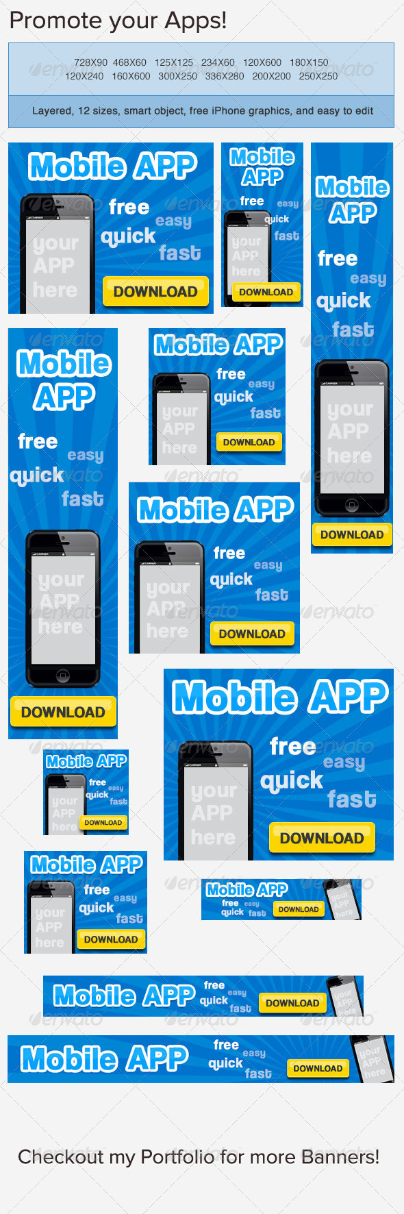 Mobile App Banner Ad - Banners & Ads Web Elements