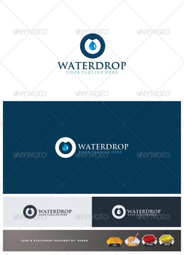 Water Drop Logo - Nature Logo Templates