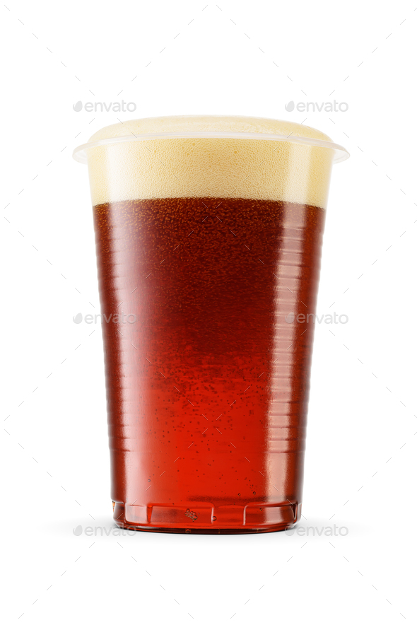 Beer in a plastic cup Stock Photo by Ha4ipuri