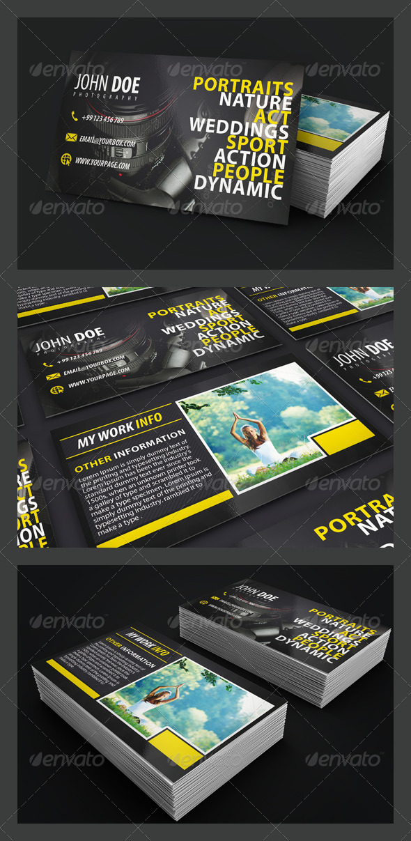 Photographer Business Card - Industry Specific Business Cards