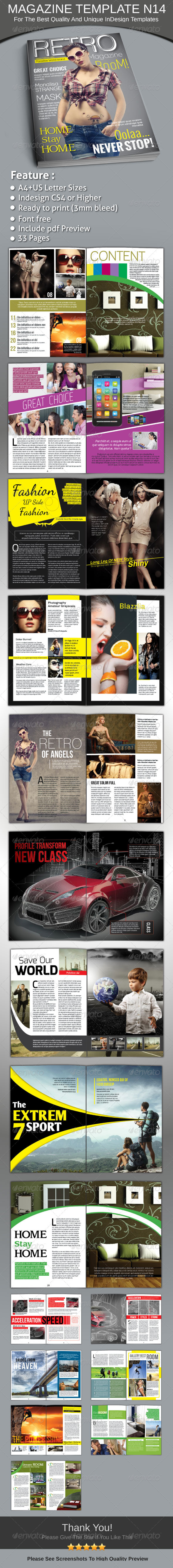 Indesign Magazine Template (33 Pages) - Magazines Print Templates