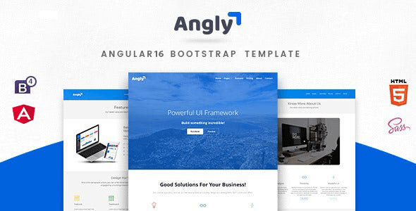 Angly - Angular 16 Bootstrap 4 Multipurpose Site Template