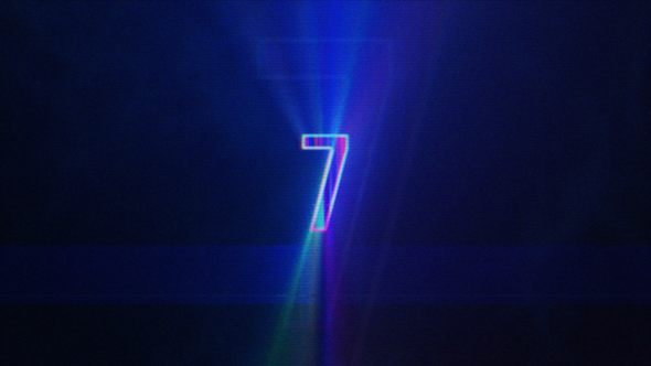 Digital Glitch Countdown Logo