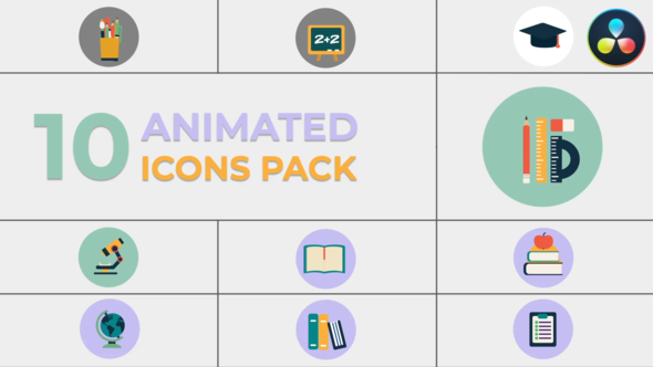 Education Icons for DaVinci Resolve