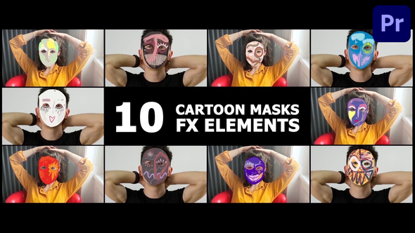 Cartoon Masks | Premiere Pro MOGRT
