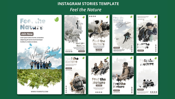 Nature Intagram Stories Video Displays template preview