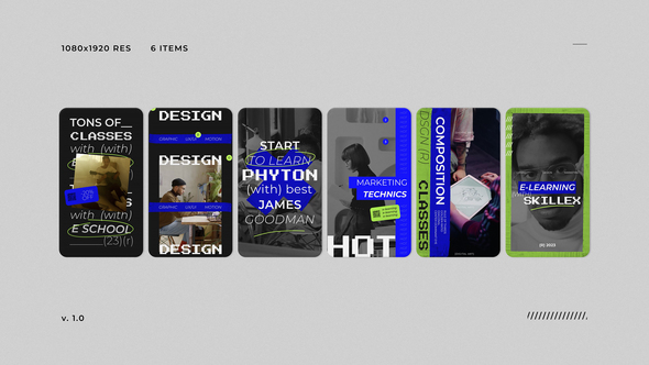 Online Course Verticals Product Promo template preview