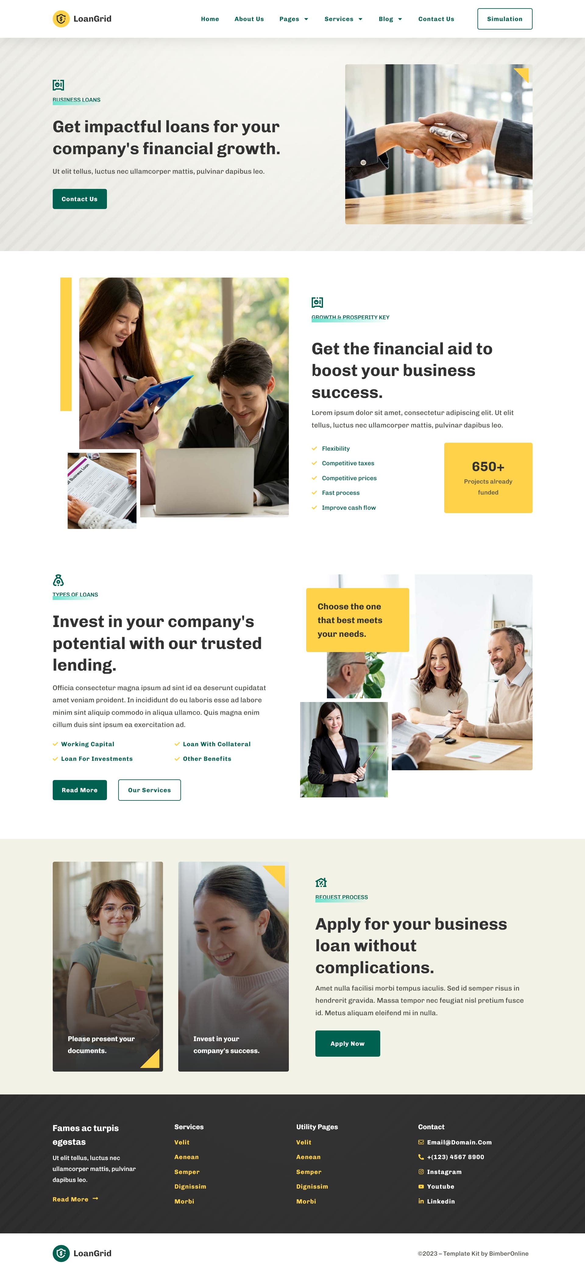 LoanGrid Loans & Financing Elementor Template Kit by