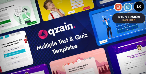 Qzain Multiple Test Quiz Templates by UserThemes ThemeForest
