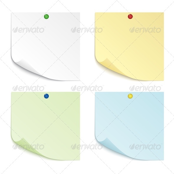 Colored Sheets of Paper - Miscellaneous Vectors