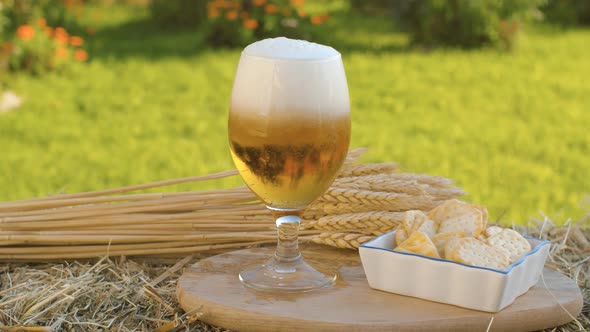 Beer Pouring Into a Glass alt