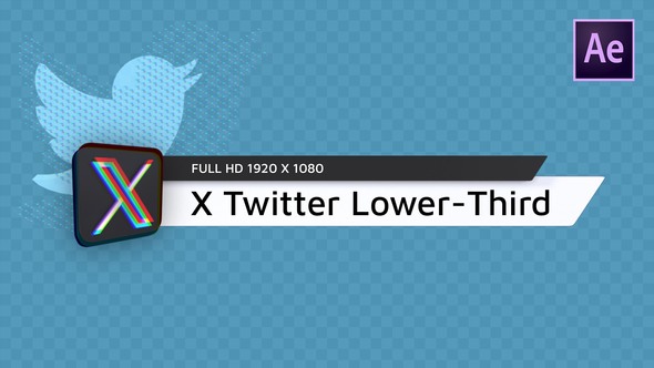 X Twitter Lower Third Elements template preview