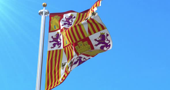 Heraldic banner of the Catholic Monarchs, Spain alt